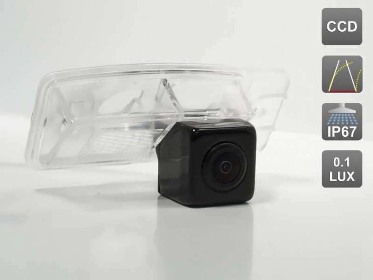 CCD штатная камера заднего вида с динамической разметкой AVIS Electronics AVS326CPR для NISSAN QASHQAI II (2014-…) / X-TRAIL III (#166)